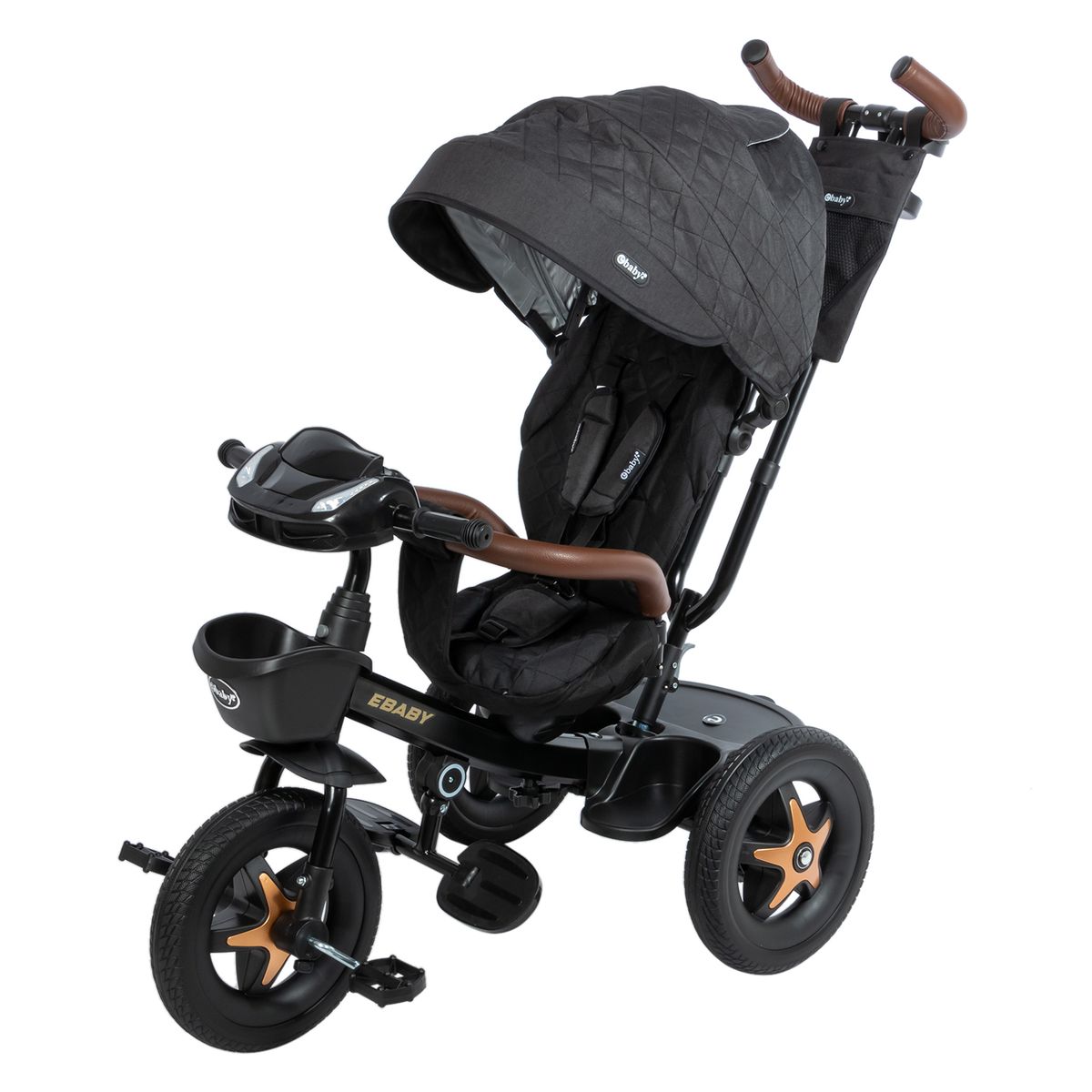 EBABY - Triciclo Paseador EB365A  NEGRO