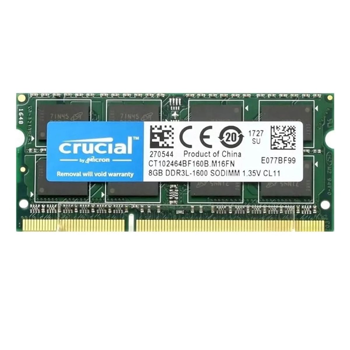 CRUCIAL - Memoria Ram Crucial Ddr3l 8gb 1600 Mhz Para Portatil / Todo En Uno