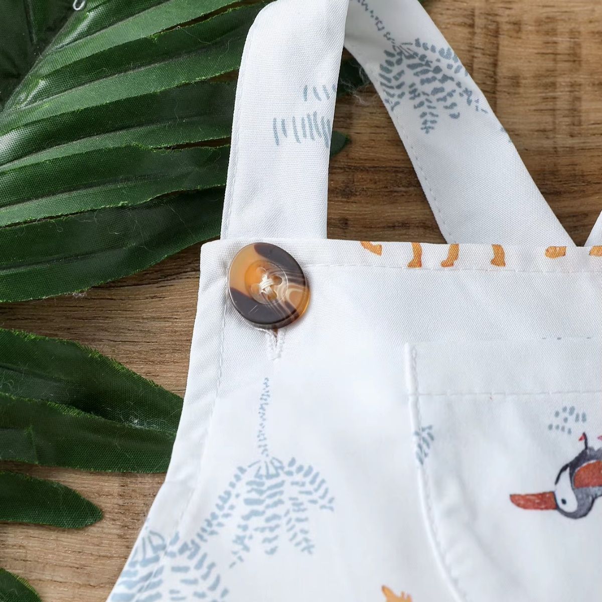 LUSOLSI - Mono sin mangas para bebés  ropa informal con estampado de animales de dibujos animados overol