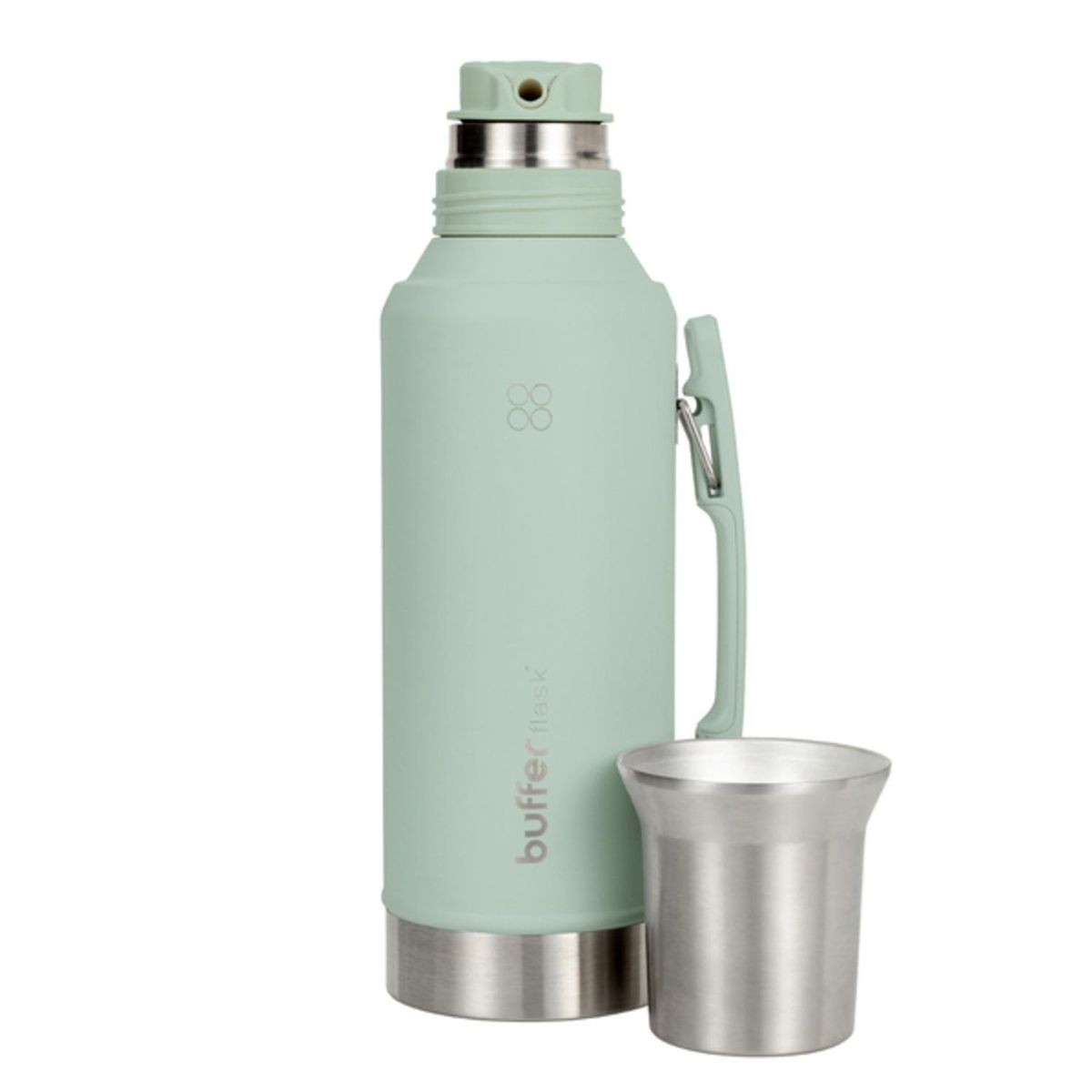 BUFFER FLASK - Termo Mate 1,2 lt + Vaso Matero Buffer Acero Inoxidable - Verde