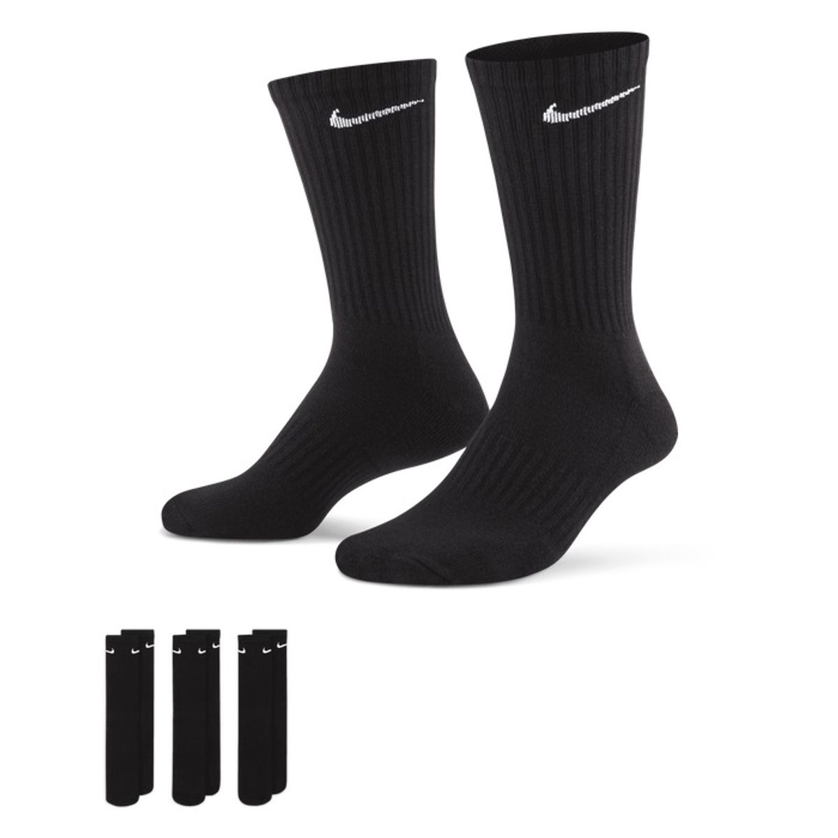 NIKE - MEDIAS NIKE EVERYDAY CUSHIONED  3 PARES SX7664-010 NEGRO