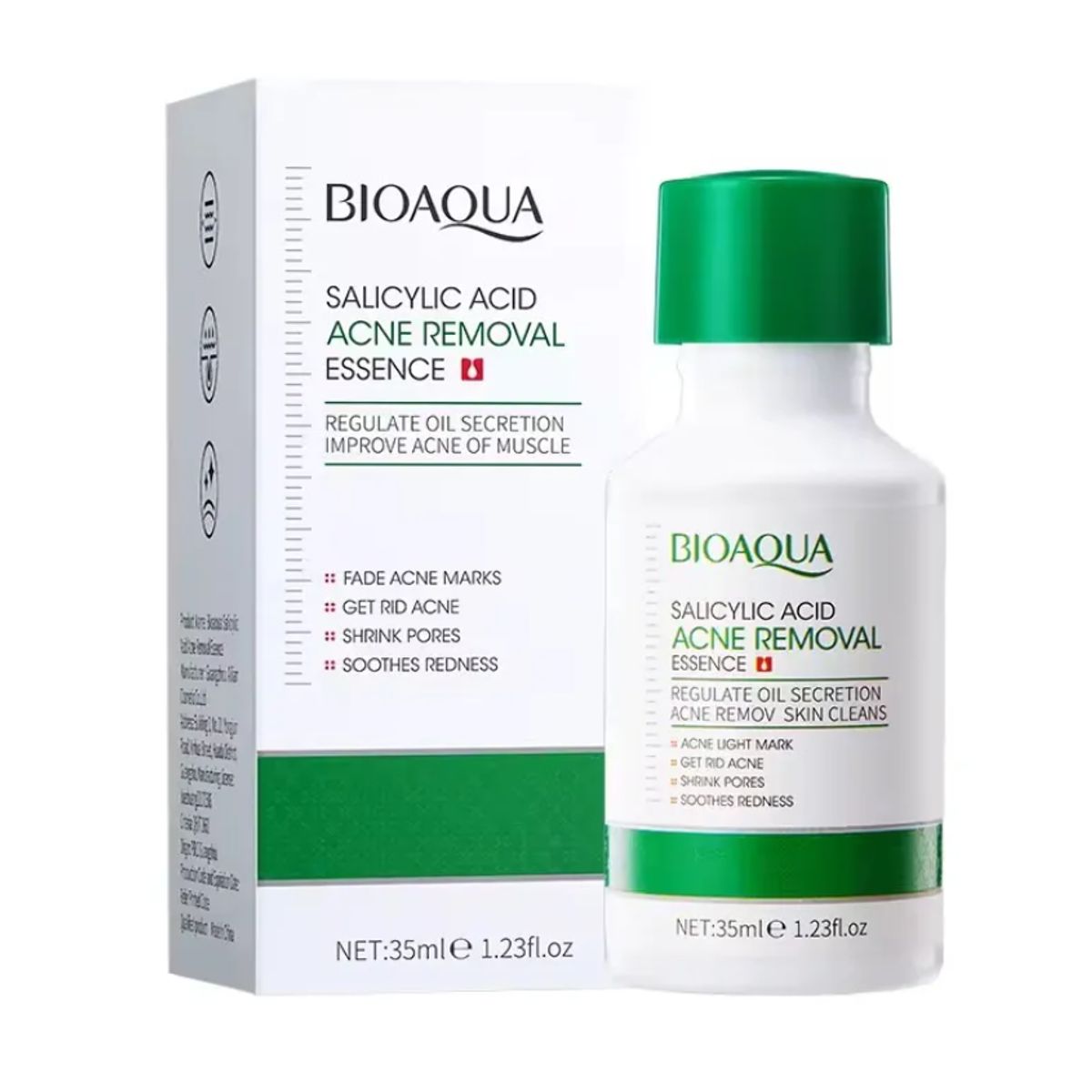BIOAQUA - Bioaqua Esencia Antiacné Ácido Salicílico Anti Marcas Poros Acneica Díanoche Acneica Díanoche