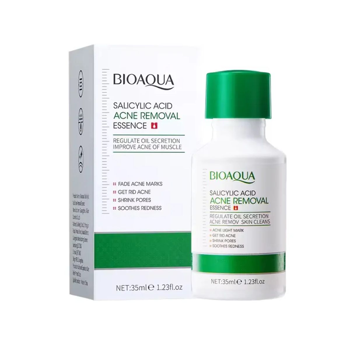 BIOAQUA - Bioaqua Esencia Antiacné Ácido Salicílico Anti Marcas Poros Acneica Díanoche Acneica Díanoche