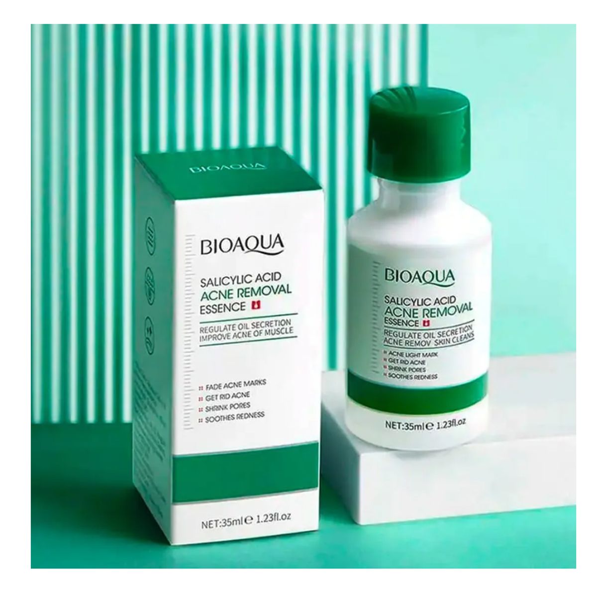 BIOAQUA - Bioaqua Esencia Antiacné Ácido Salicílico Anti Marcas Poros Acneica Díanoche Acneica Díanoche