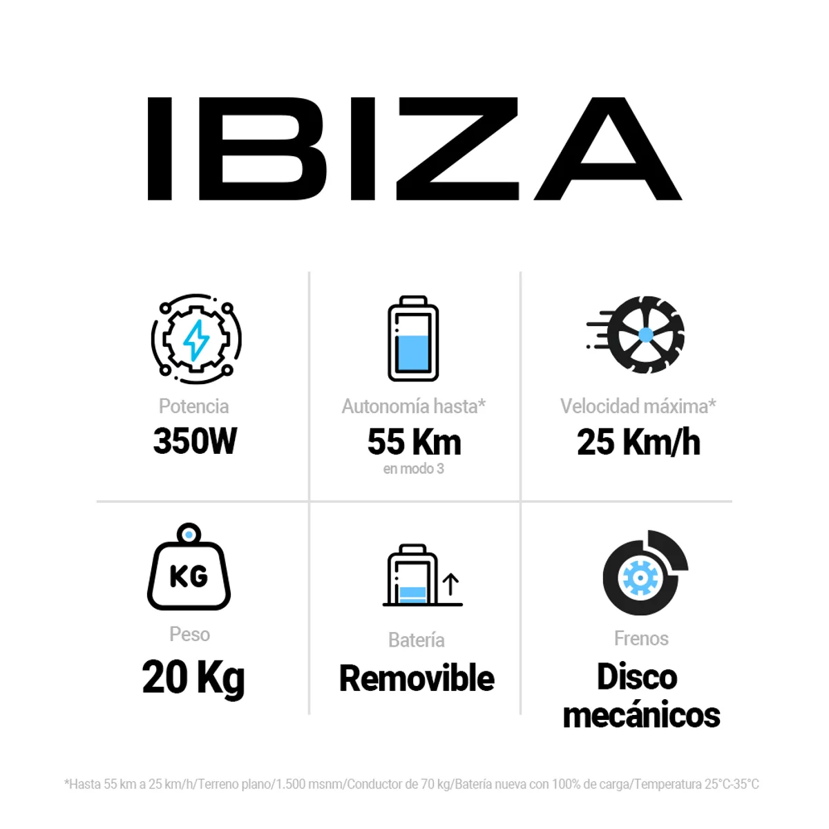 STARKER - Bicicleta eléctrica Ibiza 350W Auteco