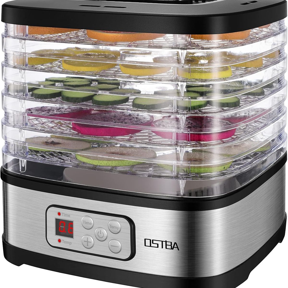 GENERICO - OSTBA Deshidratador eléctrico de alimentos doméstico 5 bandejas 240 W