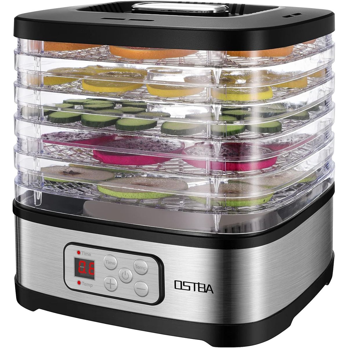 GENERICO - OSTBA Deshidratador eléctrico de alimentos doméstico 5 bandejas 240 W