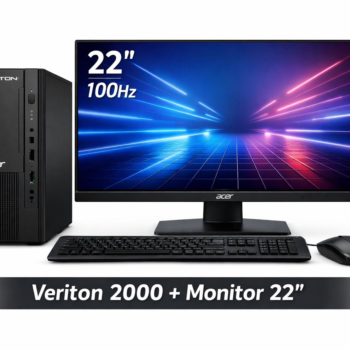 ACER - VERITION 2000 VX2720G-LD11 + MONITOR 22 100Hz / CORE I5 12400 / 32GB / SSD 512GB / TECLADO Y MOUSE