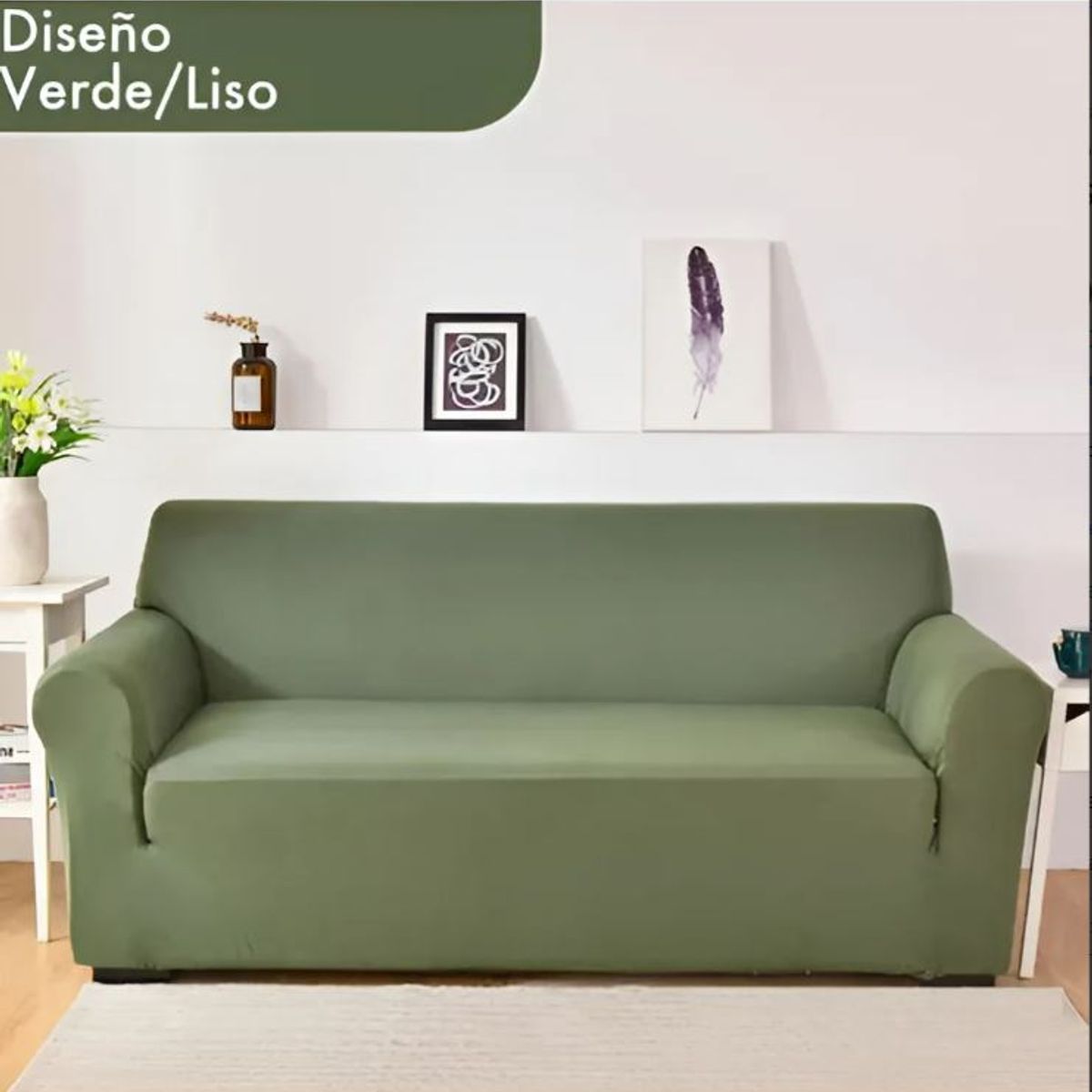 CHINA GLAZE - Protector Para Sofa 3 Puestos Verde