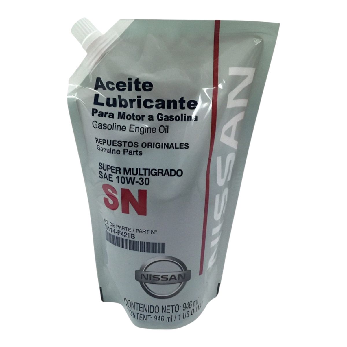 NISSAN - ACEITE NISSAN 10W30 LINEA 10114-F421B 1L MOTOR A GASOLINA