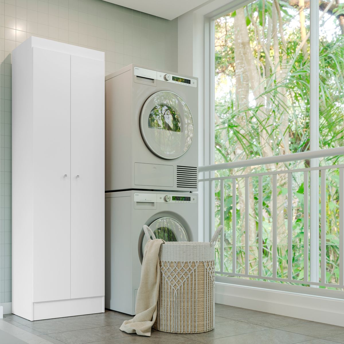 AKIVOY - Mueble Multiuso Aura 2P Color Blanco