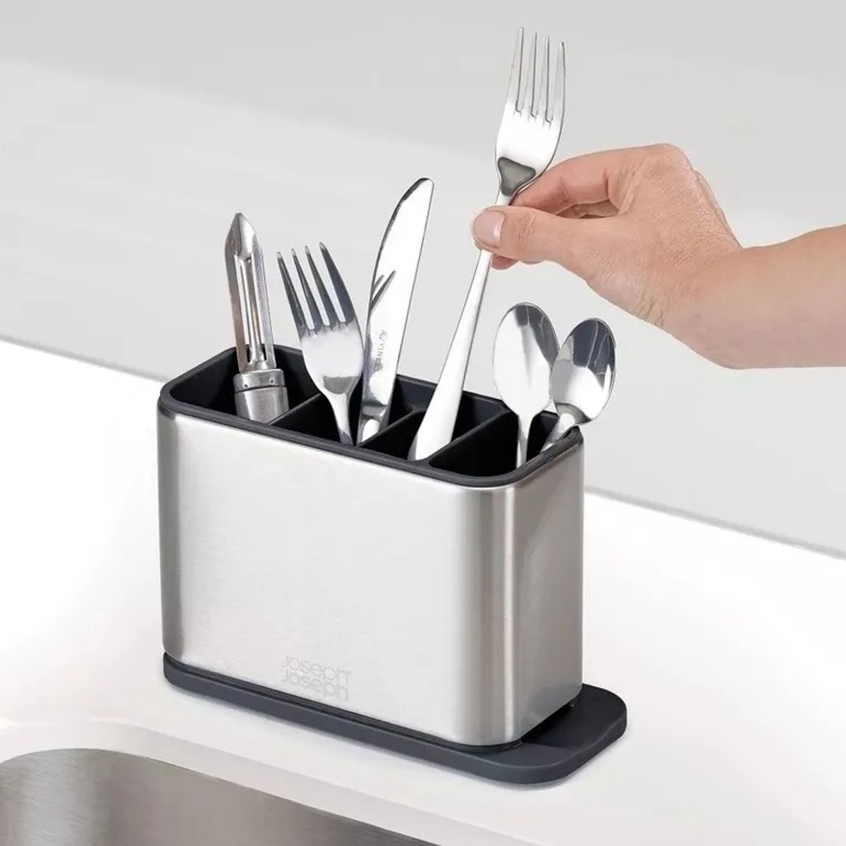 GENERICO - Escurridor De Cubiertos Utencilios Cocina Acero Inoxidable