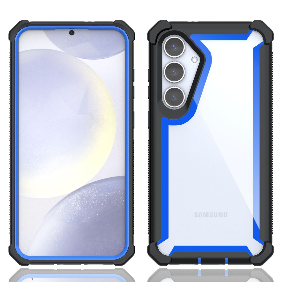 GENERICO - Estuche Forro Protector Case 2 en 1 Reforzado Para Samsung A56 5g Negro Azul
