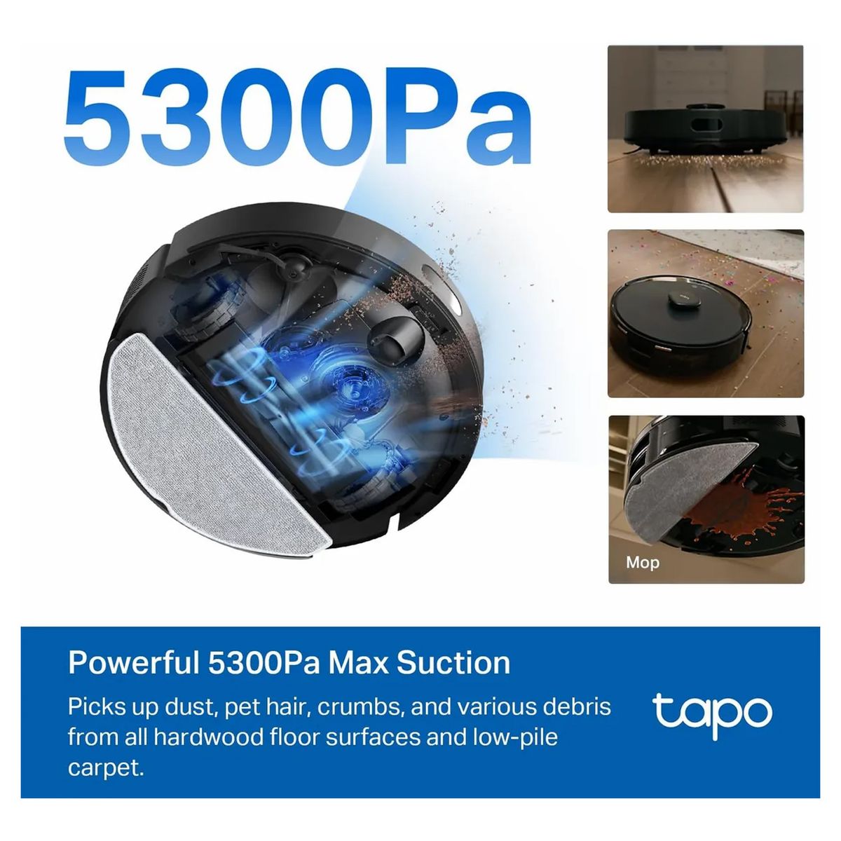 TP LINK - Aspiradora y Friegapisos Robot Tp-link Tapo Rv30 Max 5300Pa