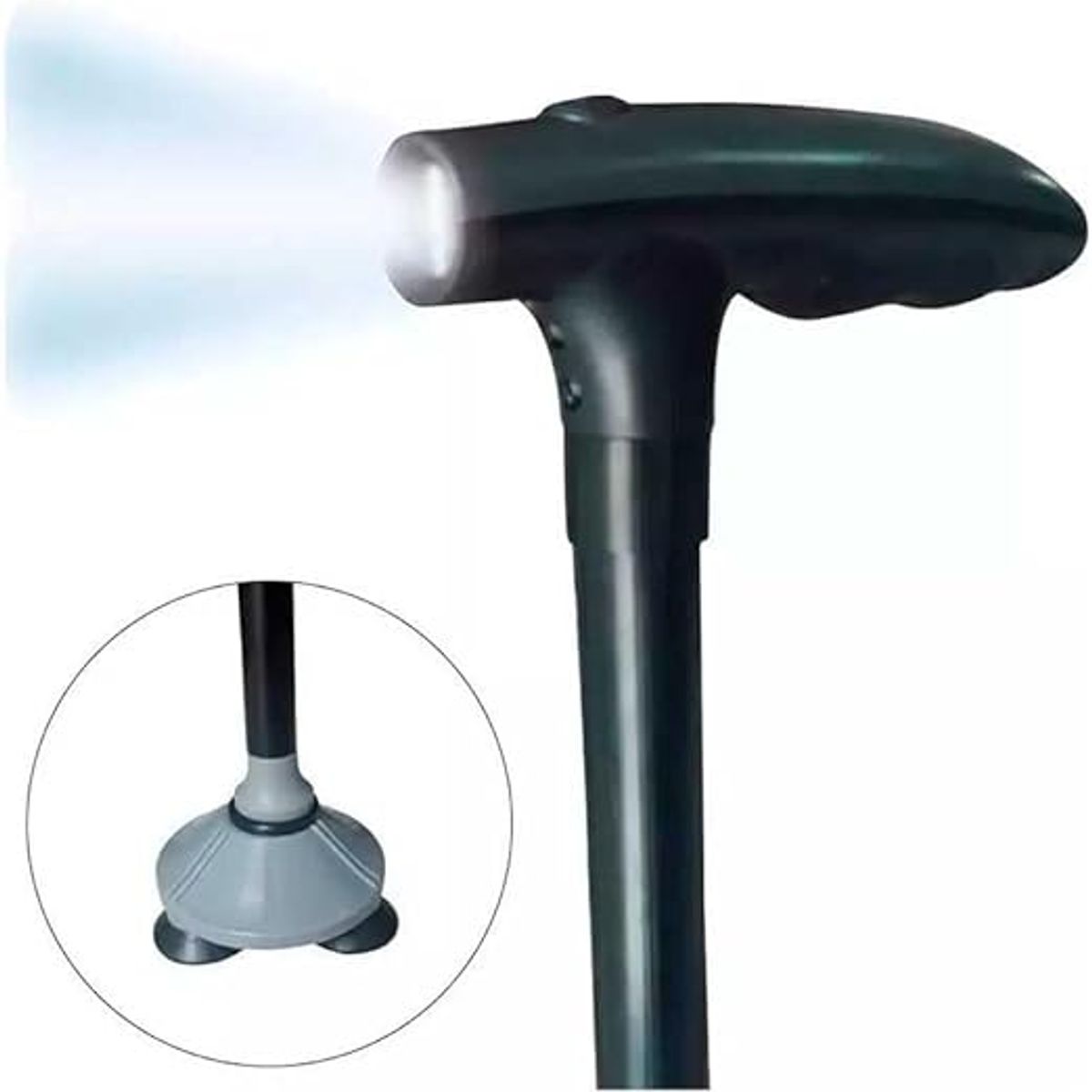 TRUSTY CANE - Trusty Cane Baston Ortopedico Plegable Con Linterna Luz Led