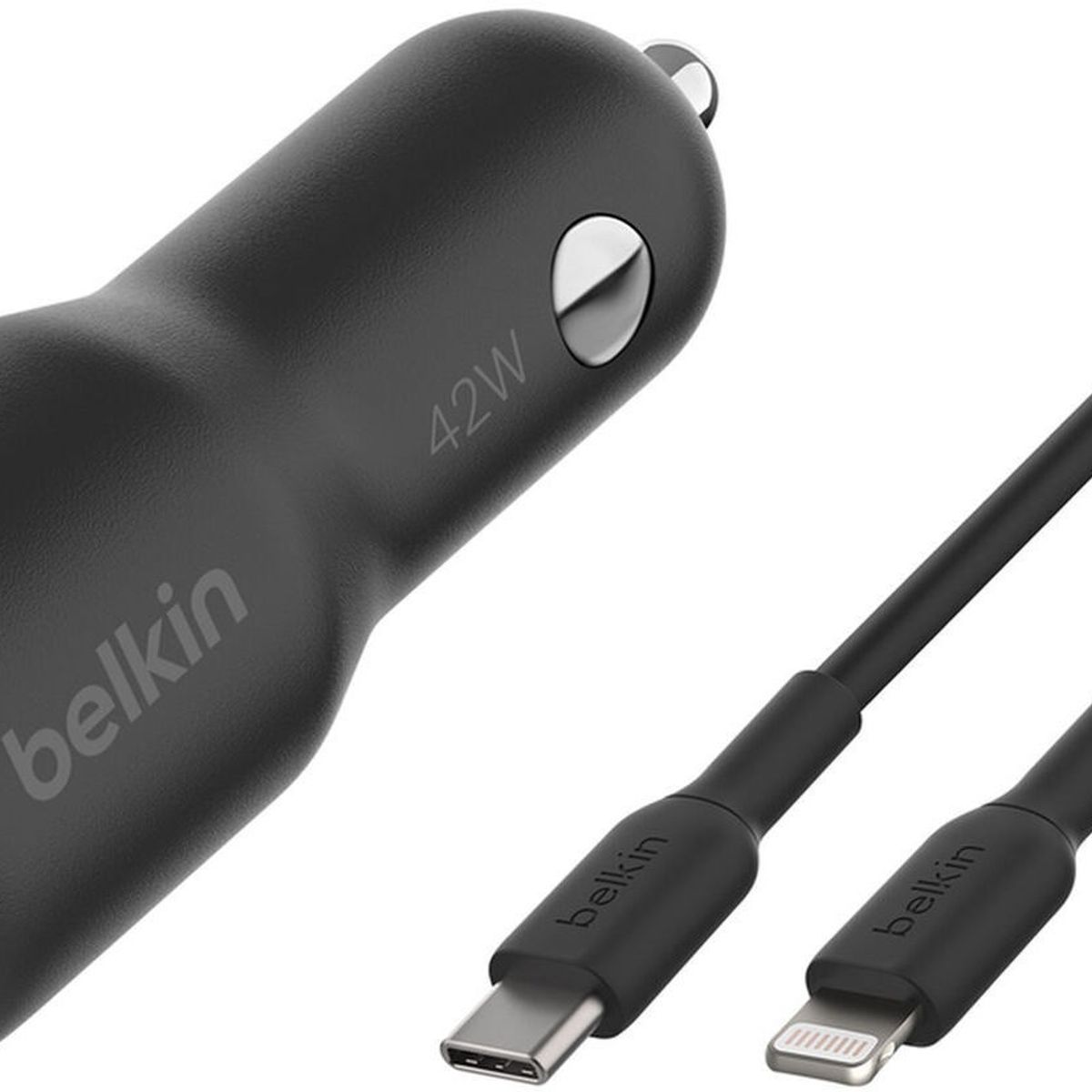 BELKIN - BELKIN BOOSTCHARGE DUAL CAR CHARGER 42W + USB-C CABLE WITH LIGHTING CONNECTOR