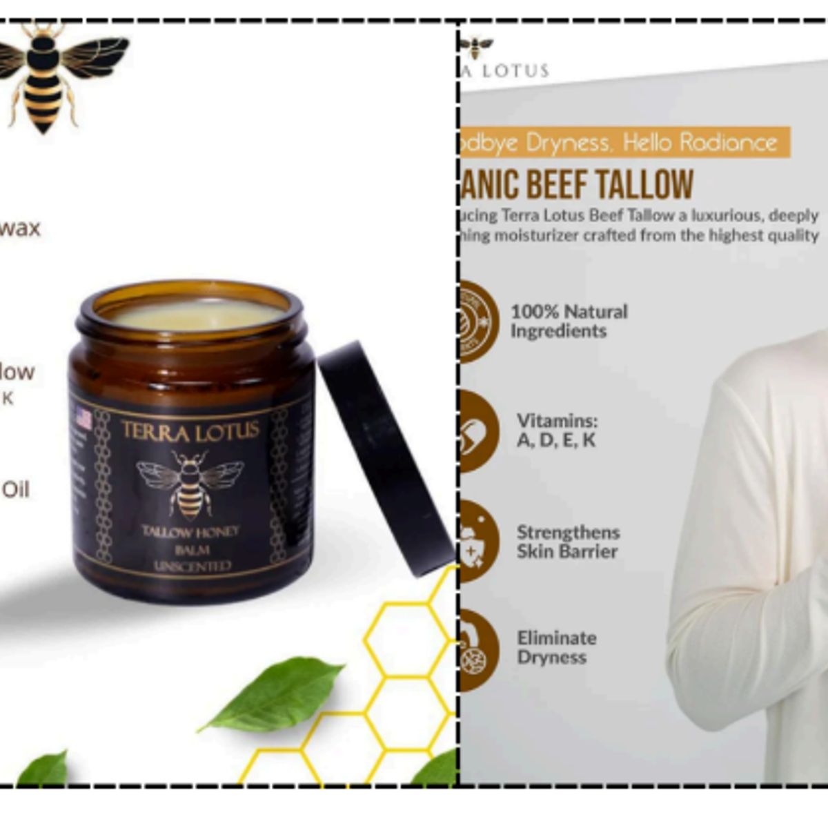 VITAL - Terra Lotus Tallow crema de sebo De Ternera Y Miel