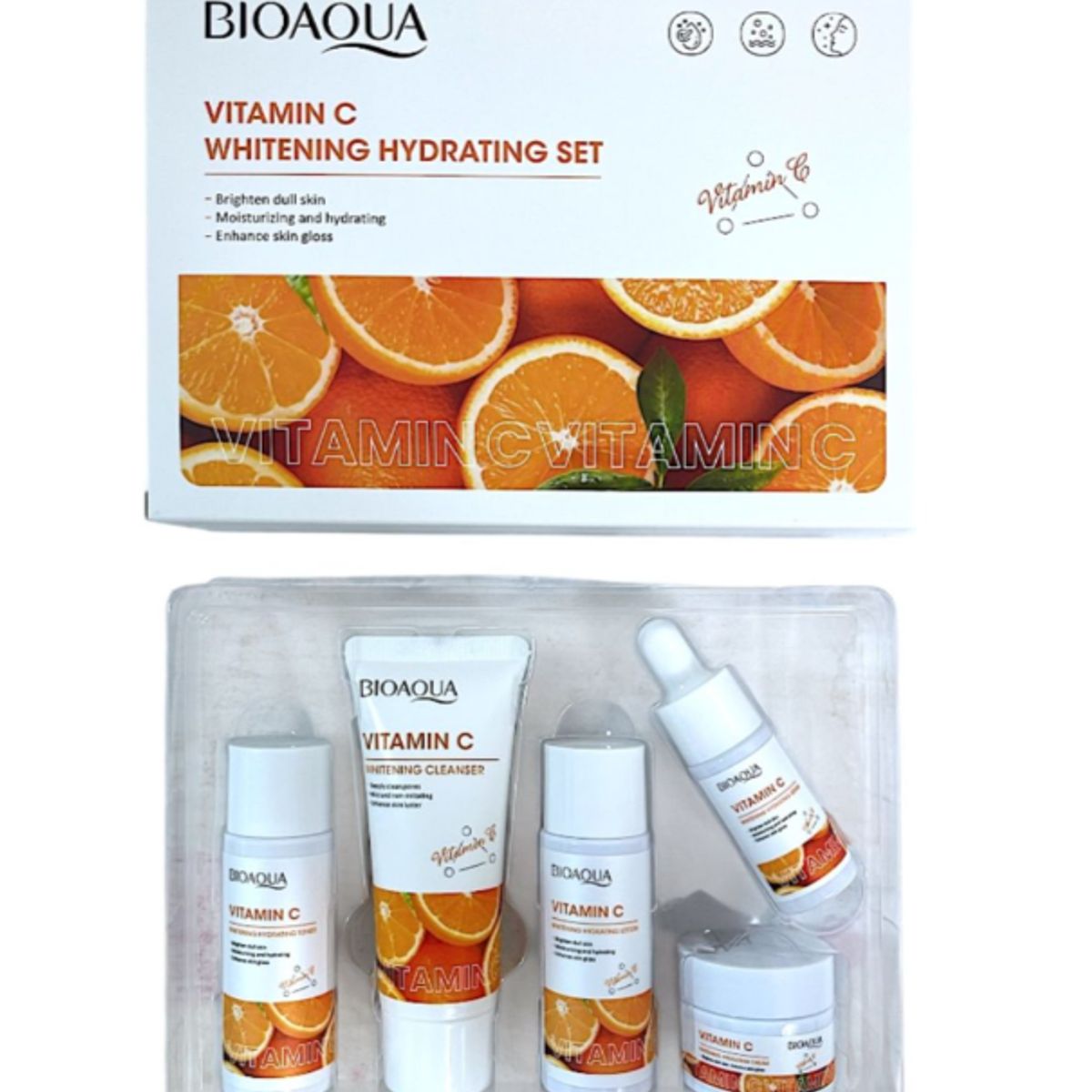BIOAQUA - Kit Facial Bioaqua Vitamina C Aclarante E Hidratante
