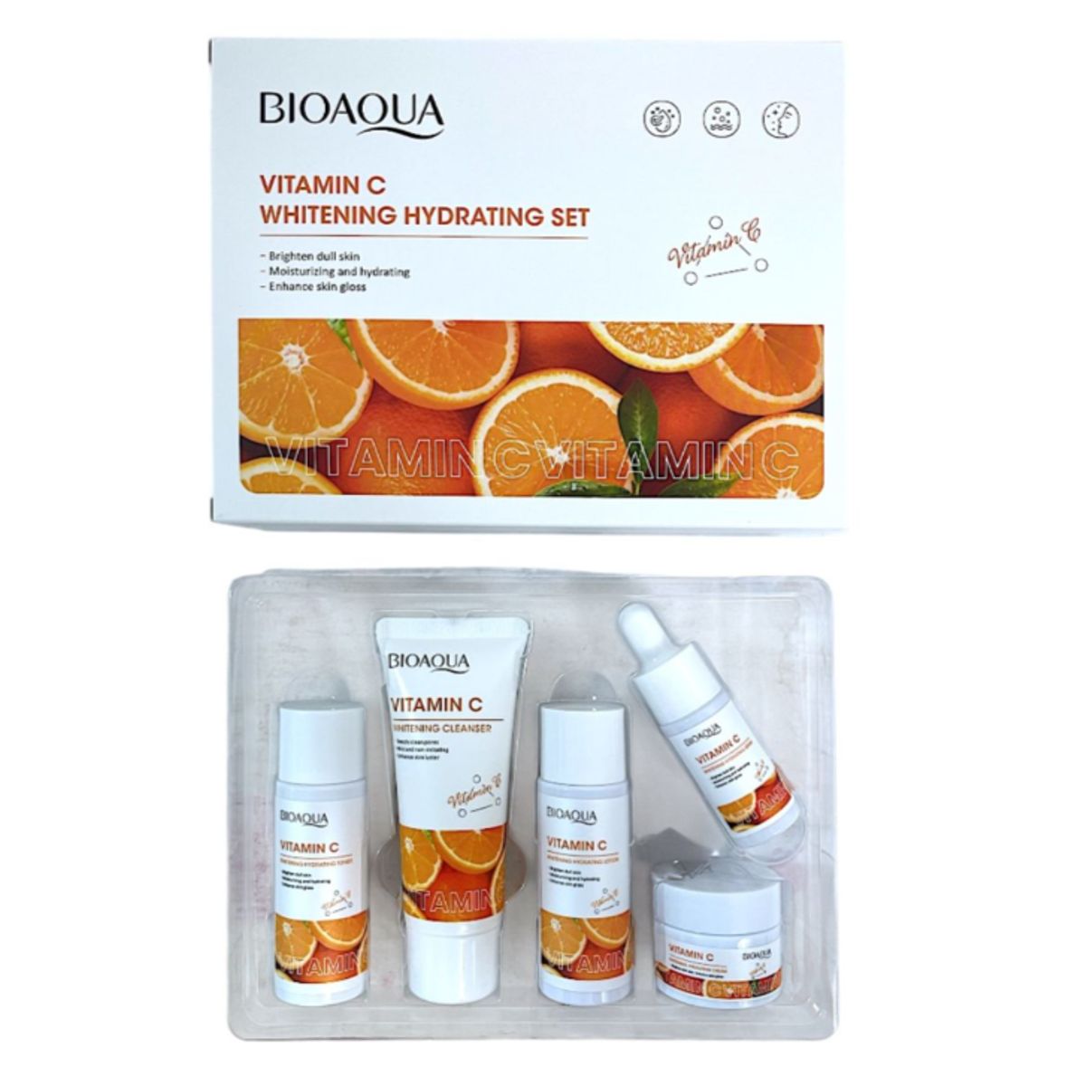 BIOAQUA - Kit Facial Bioaqua Vitamina C Aclarante E Hidratante