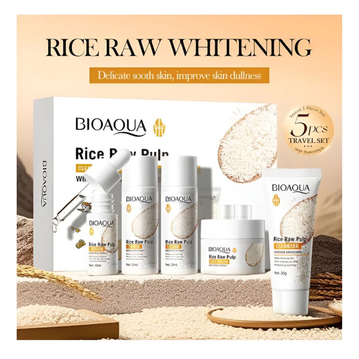 BIOAQUA - Kit Hidratante Facial Bioaqua Rosas 98% Antiedad