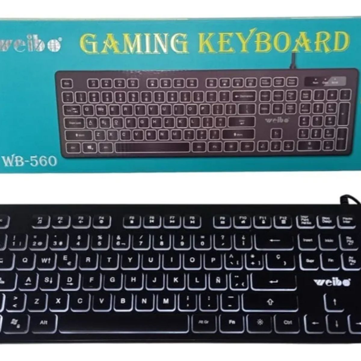 GENERICO - Teclado para computador calidad premium retroiluminado wb560