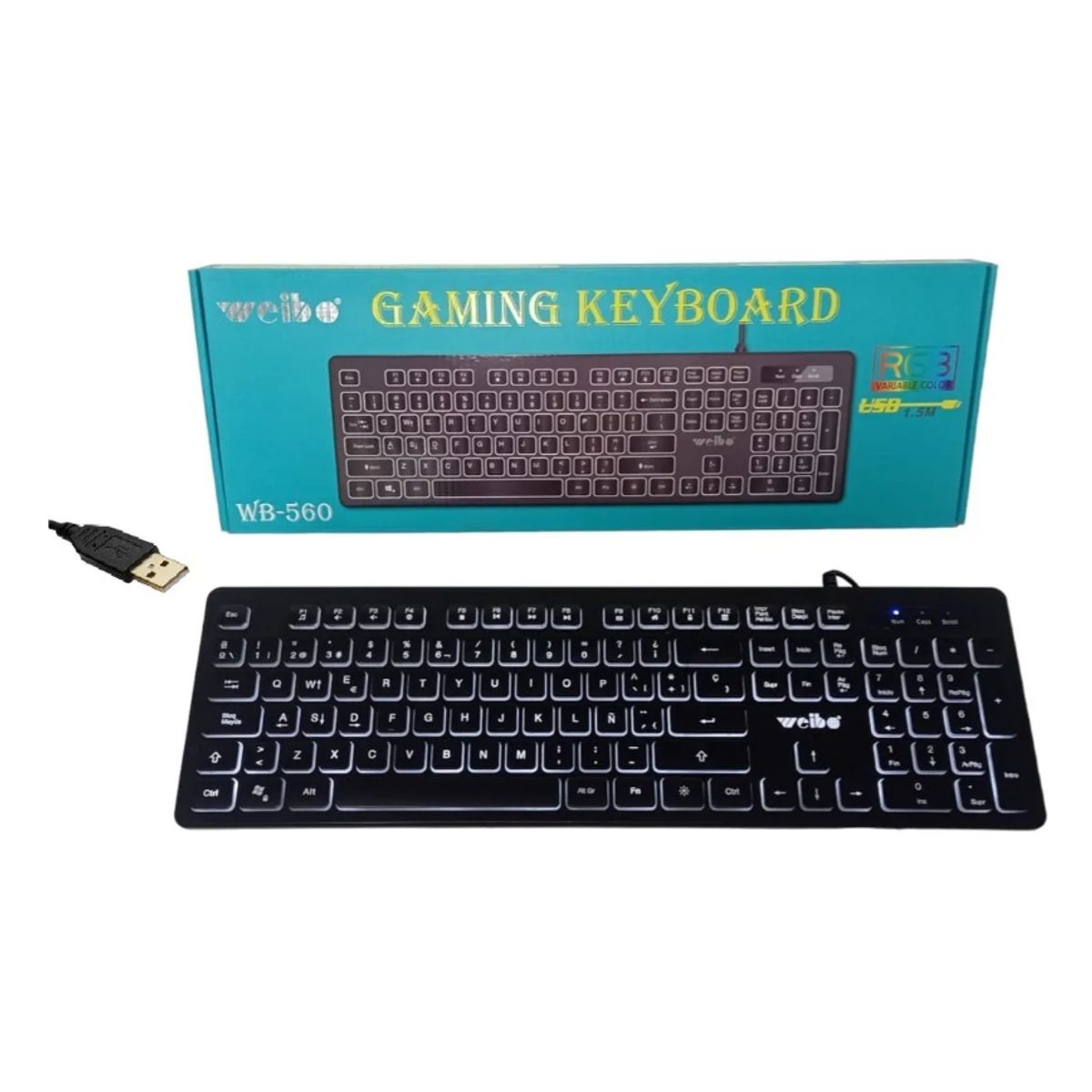 GENERICO - Teclado para computador calidad premium retroiluminado wb560