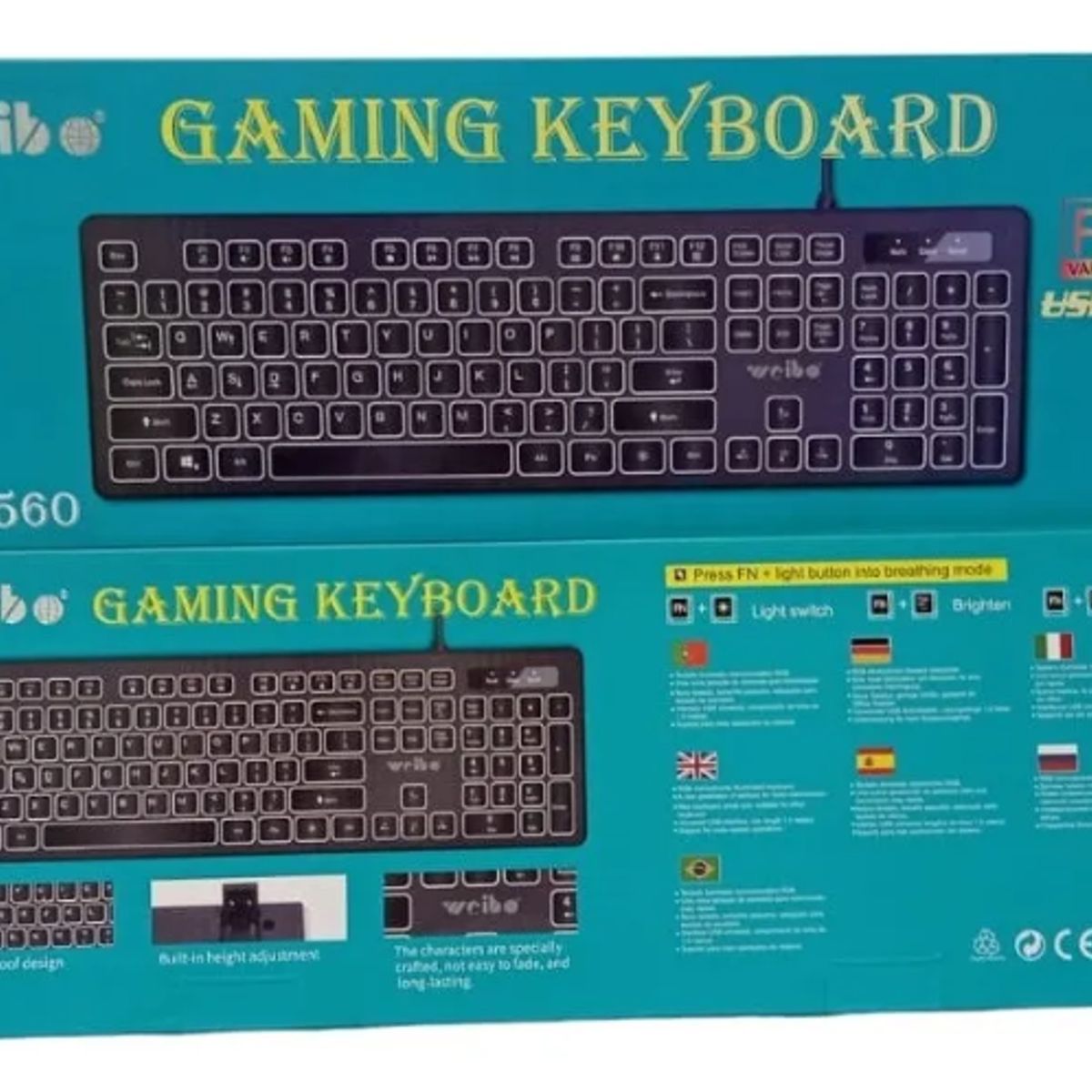 GENERICO - Teclado para computador calidad premium retroiluminado wb560