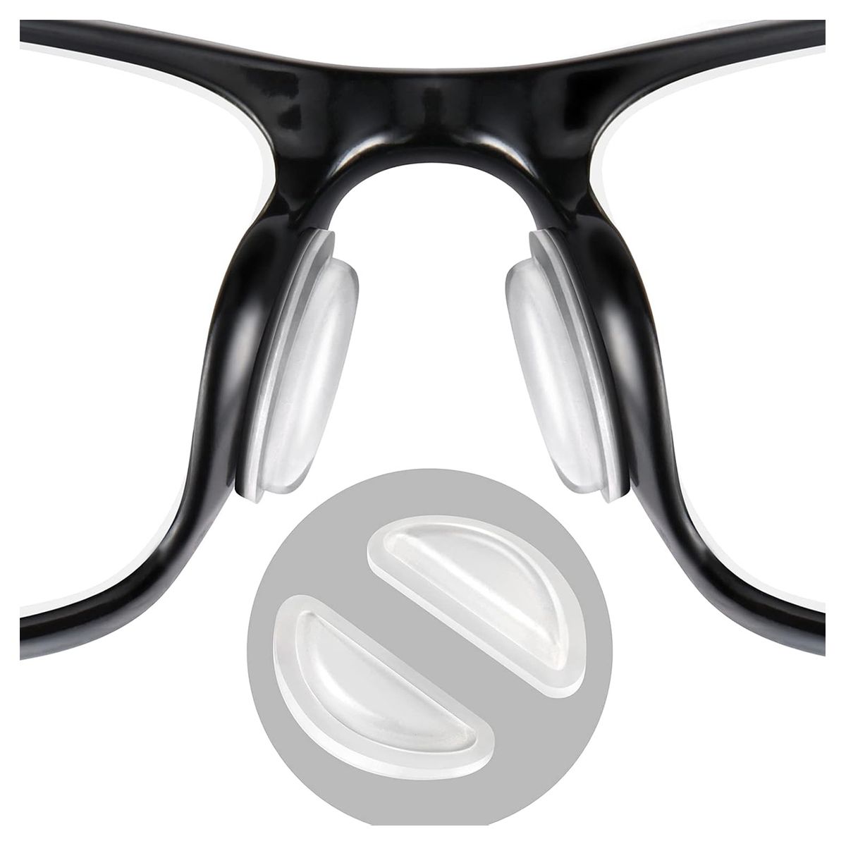 GENERICO - Almohadillas nasales para gafas adhesivas 5 Pares Trasparentes