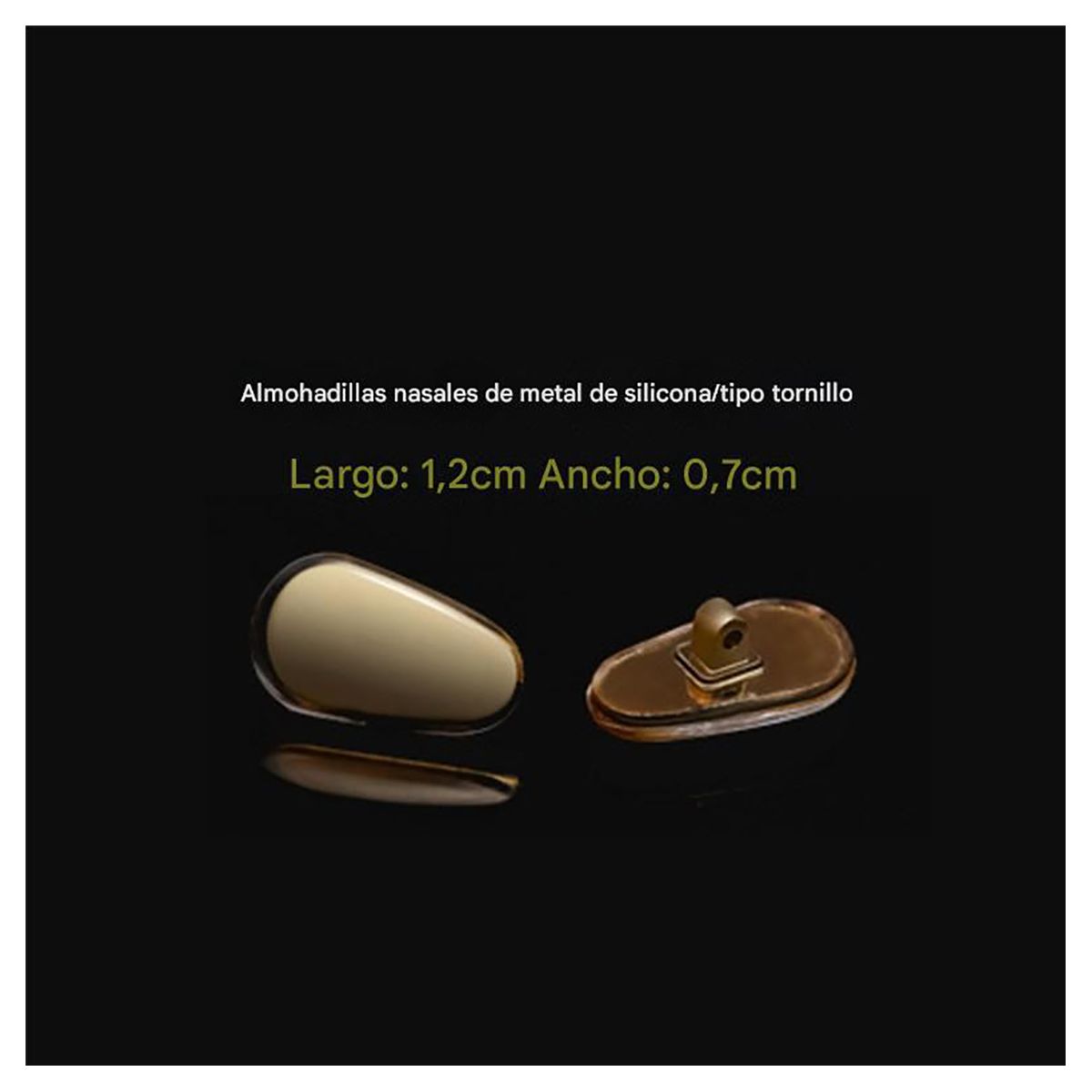 GENERICO - Almohadillas De Nariz De Repuesto Para Gafas de lujo 1 par + 2 tornillos antipresion