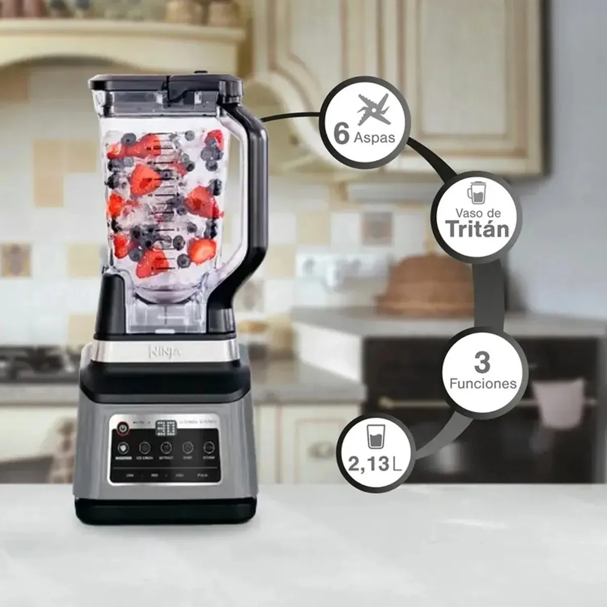 NINJA - Ninja Professional Plus Kitchen System con Auto-iQ – Licuadora y Procesador de Alimentos – 1400 W