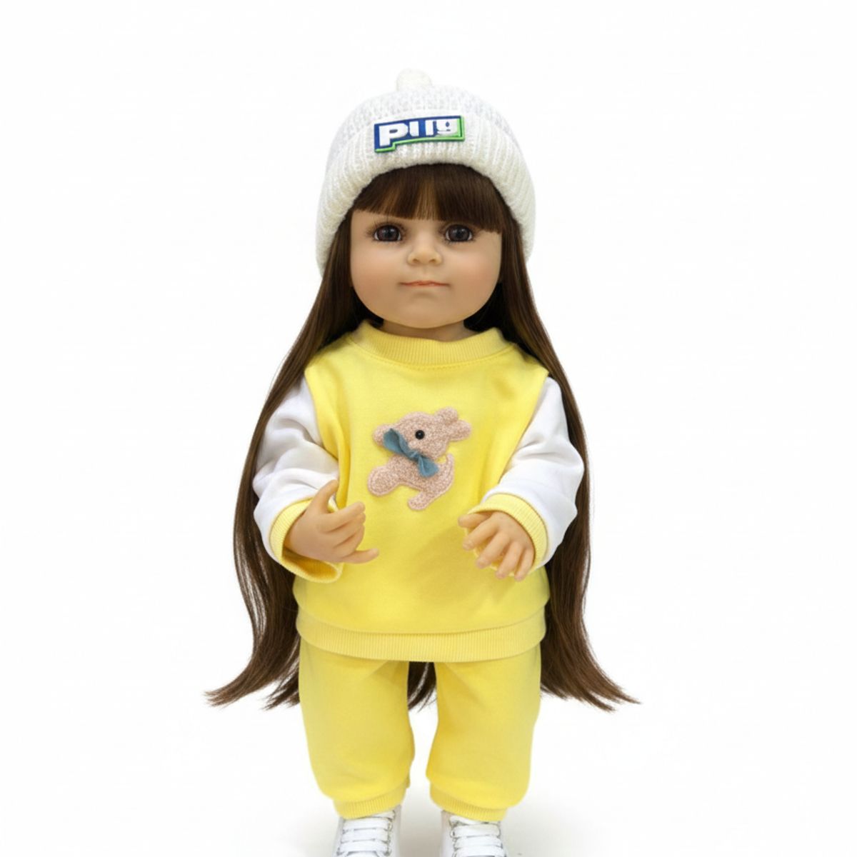 OEM - Muñeca Reborn Silicona 55 cms Interactiva Responde Preguntas Coleccionable