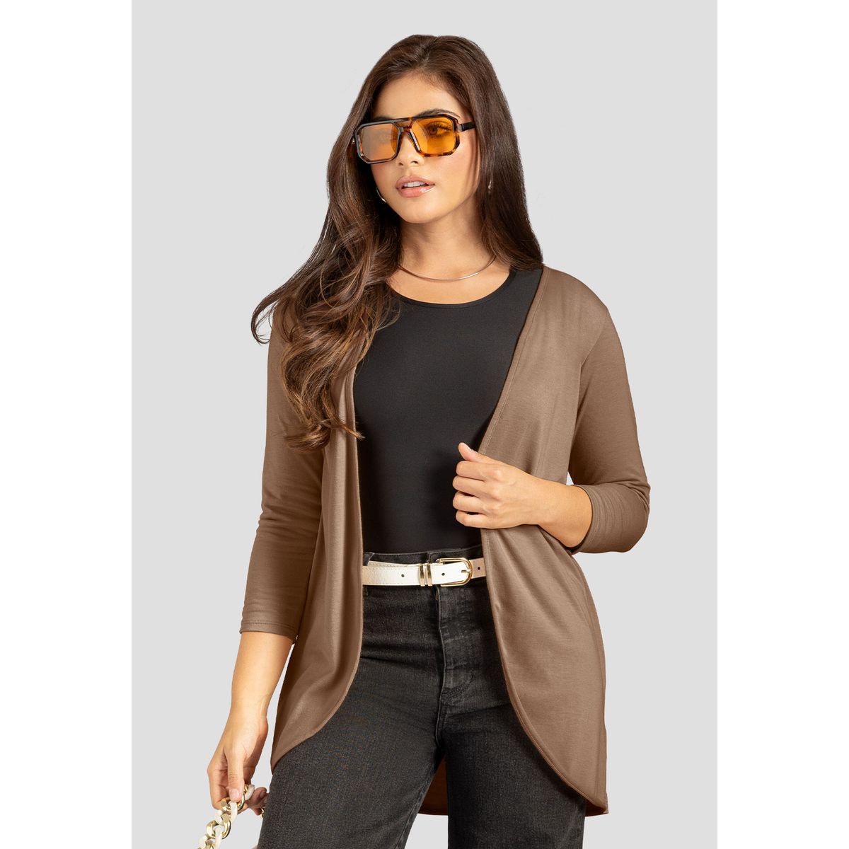 MARKETING PERSONAL - Cardigan Mujer Chocolate Mp 105844