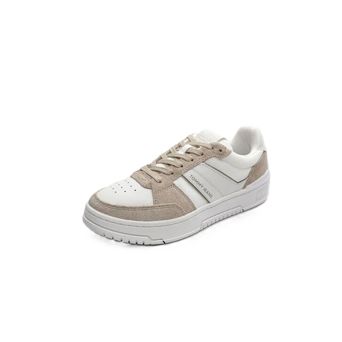 TOMMY HILFIGER - Tenis beige de mezcla de ante y suela cupsole Tommy Hilfiger
