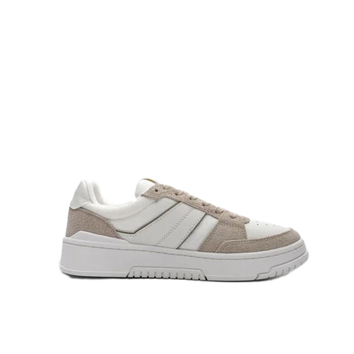 TOMMY HILFIGER - Tenis beige de mezcla de ante y suela cupsole Tommy Hilfiger