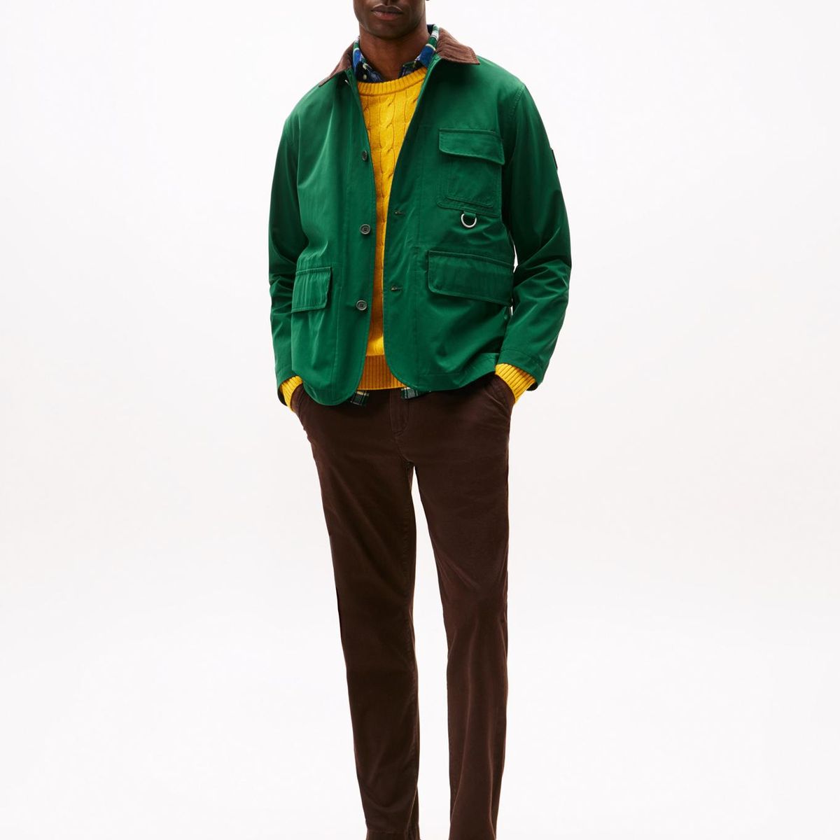 TOMMY HILFIGER - Pantalón marrón chino Harlem de sarga con pierna cónica Tommy Hilfiger