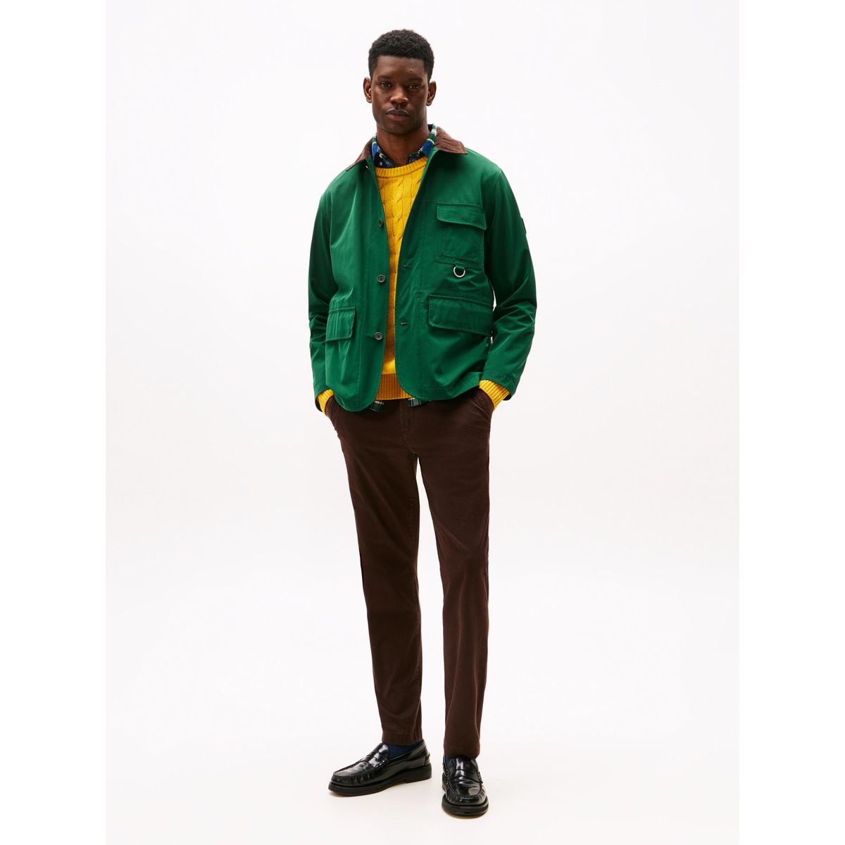 TOMMY HILFIGER - Pantalón marrón chino Harlem de sarga con pierna cónica Tommy Hilfiger