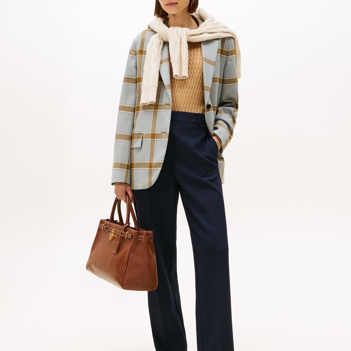 TOMMY HILFIGER - Pantalón azul de pierna recta con corte amplio Tommy Hilfiger