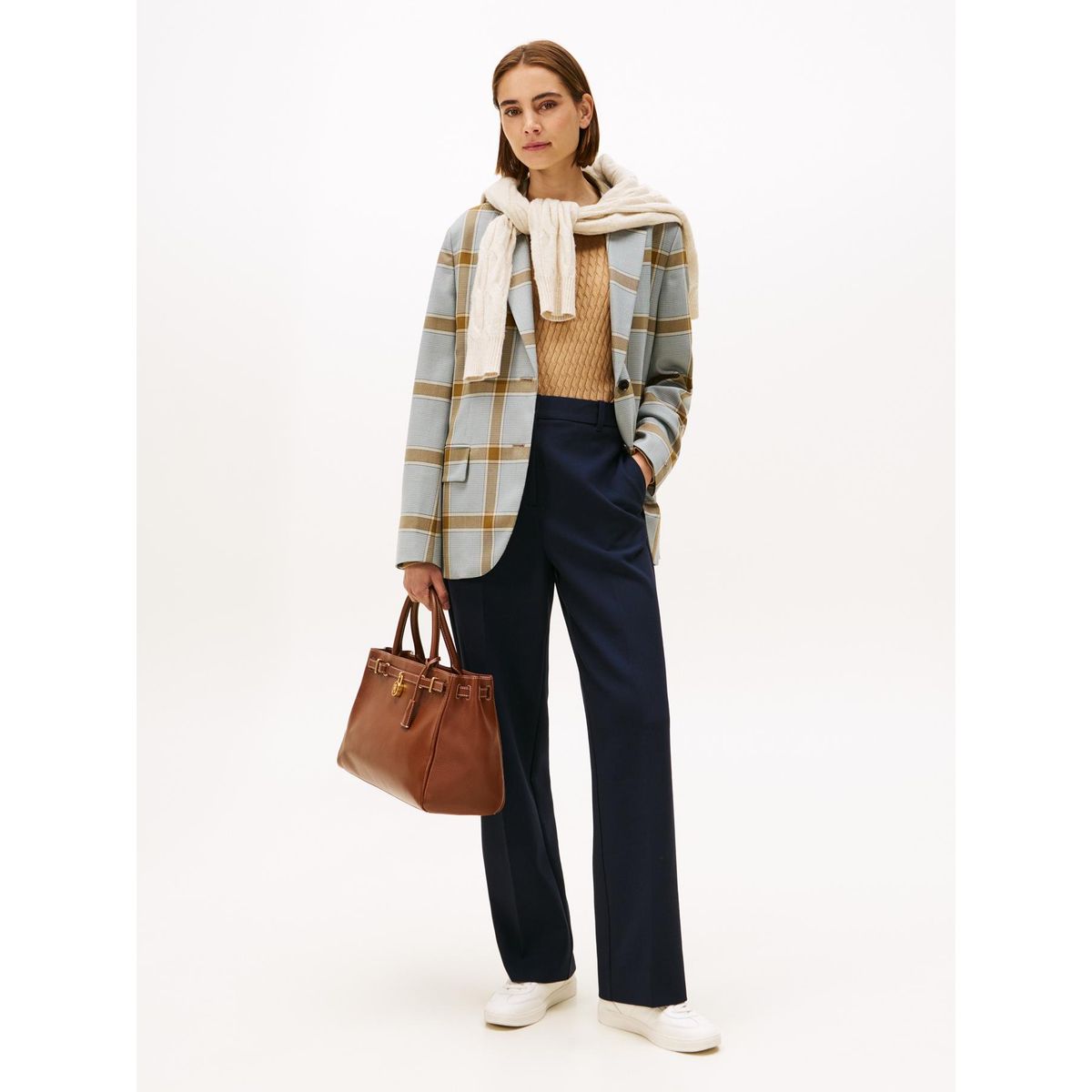 TOMMY HILFIGER - Pantalón azul de pierna recta con corte amplio Tommy Hilfiger