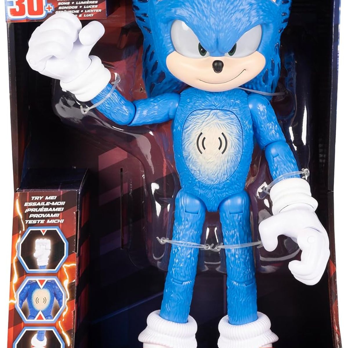 MOOSE TOYS - Figura Articulada Sonic 30cm Con Sonidos Y Luz Jakks