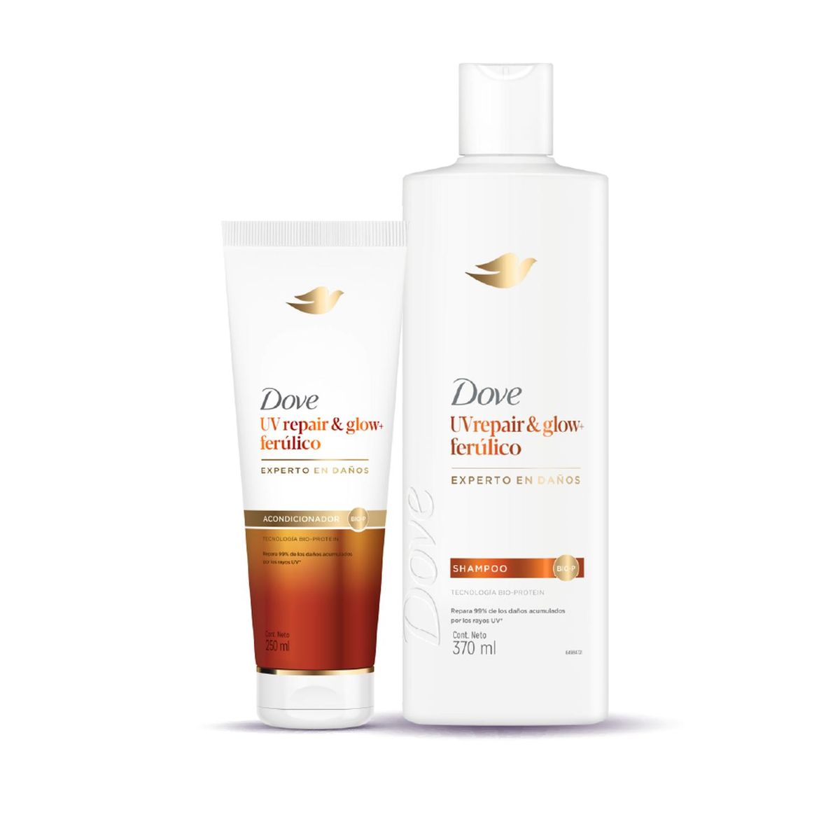DOVE - Shampoo y Acondicionador Dove UV Repair Glow Felúrico
