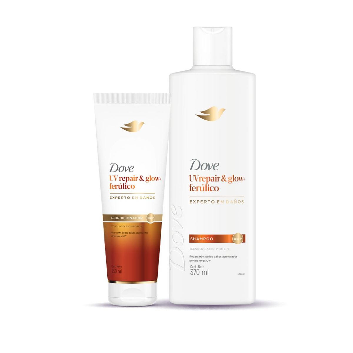 DOVE - Shampoo y Acondicionador Dove UV Repair Glow Felúrico