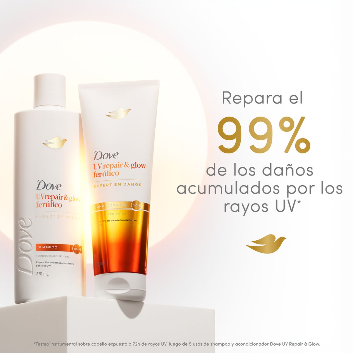 DOVE - Shampoo Dove UV Repair Glow Felúrico