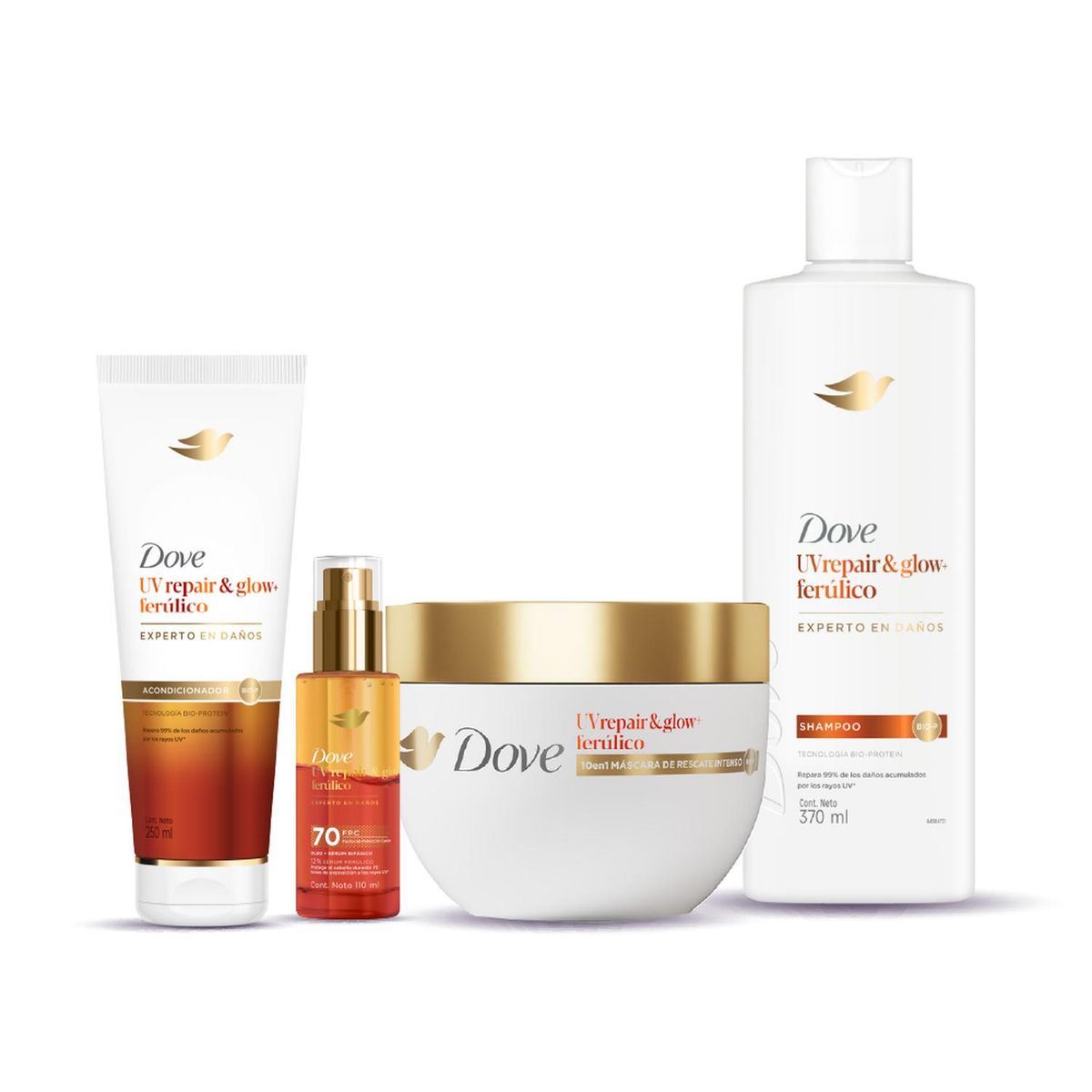 DOVE - Kit Rutina Dove UV Repair Glow Felúrico