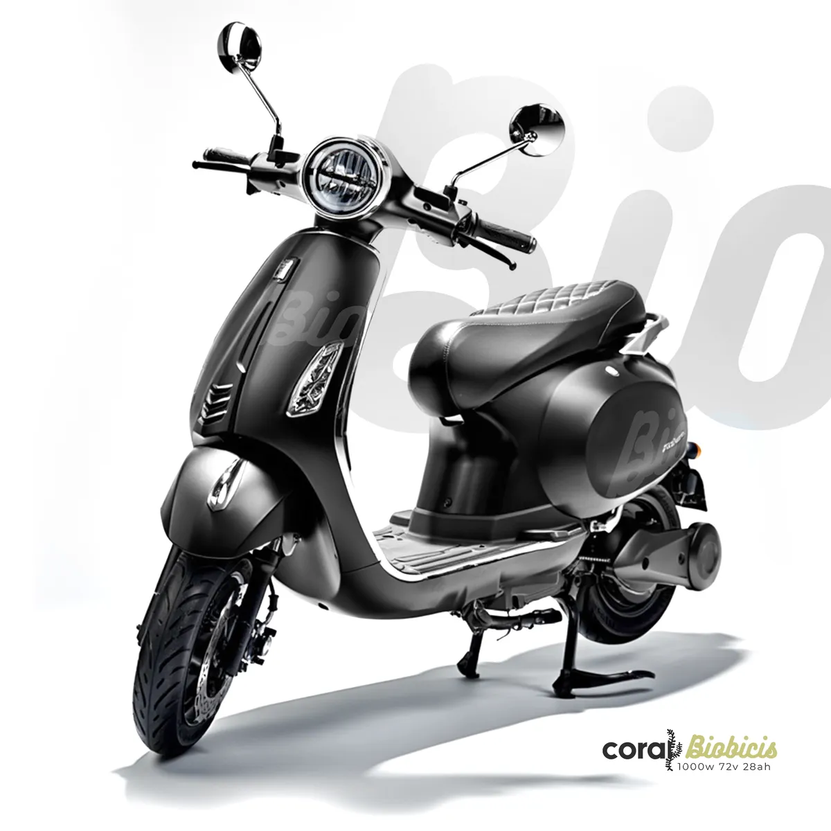 BIOBICI - Moto Eléctrica CORAL Biobicis 2026 Color NEGRO 1000W