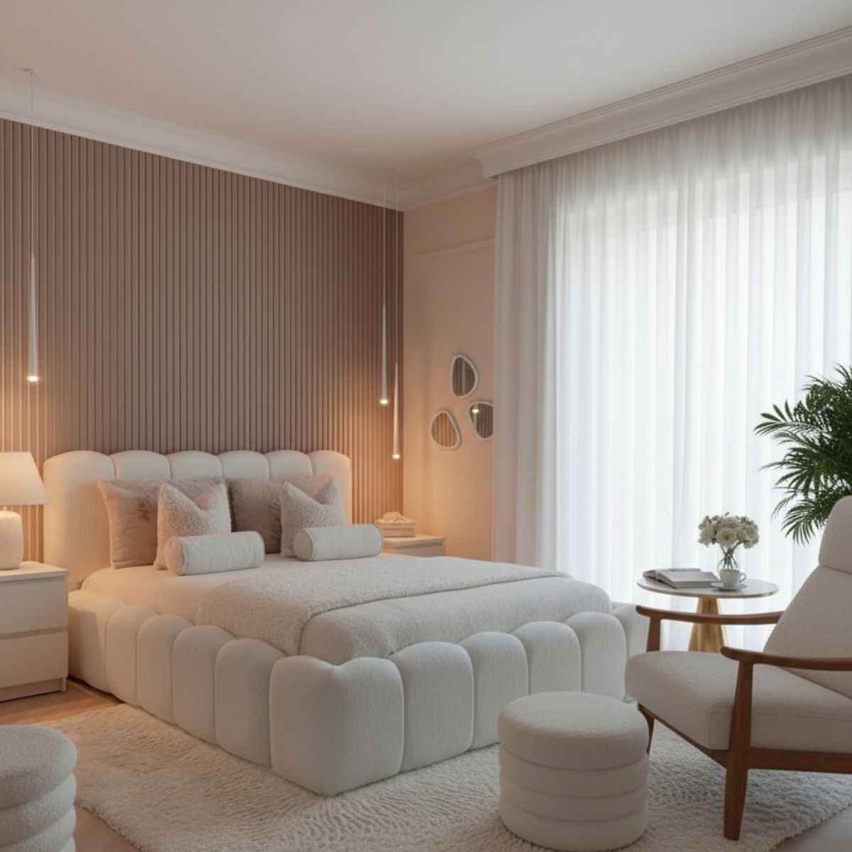 GENERICO - Base De Cama Nube Doble Cilíndrica Puff