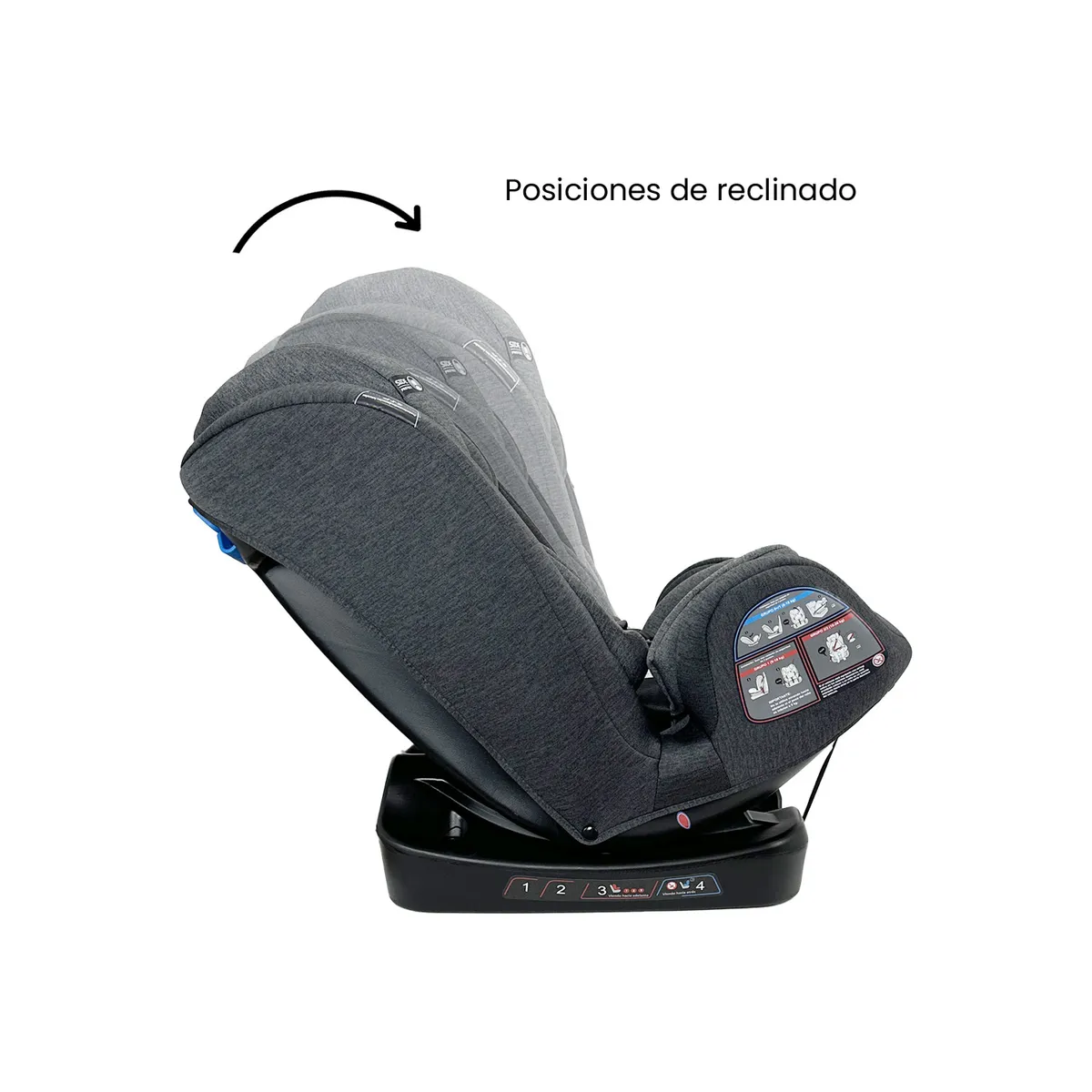HAPPY BABY - Silla para carro bebe Happy Baby Italia Negro