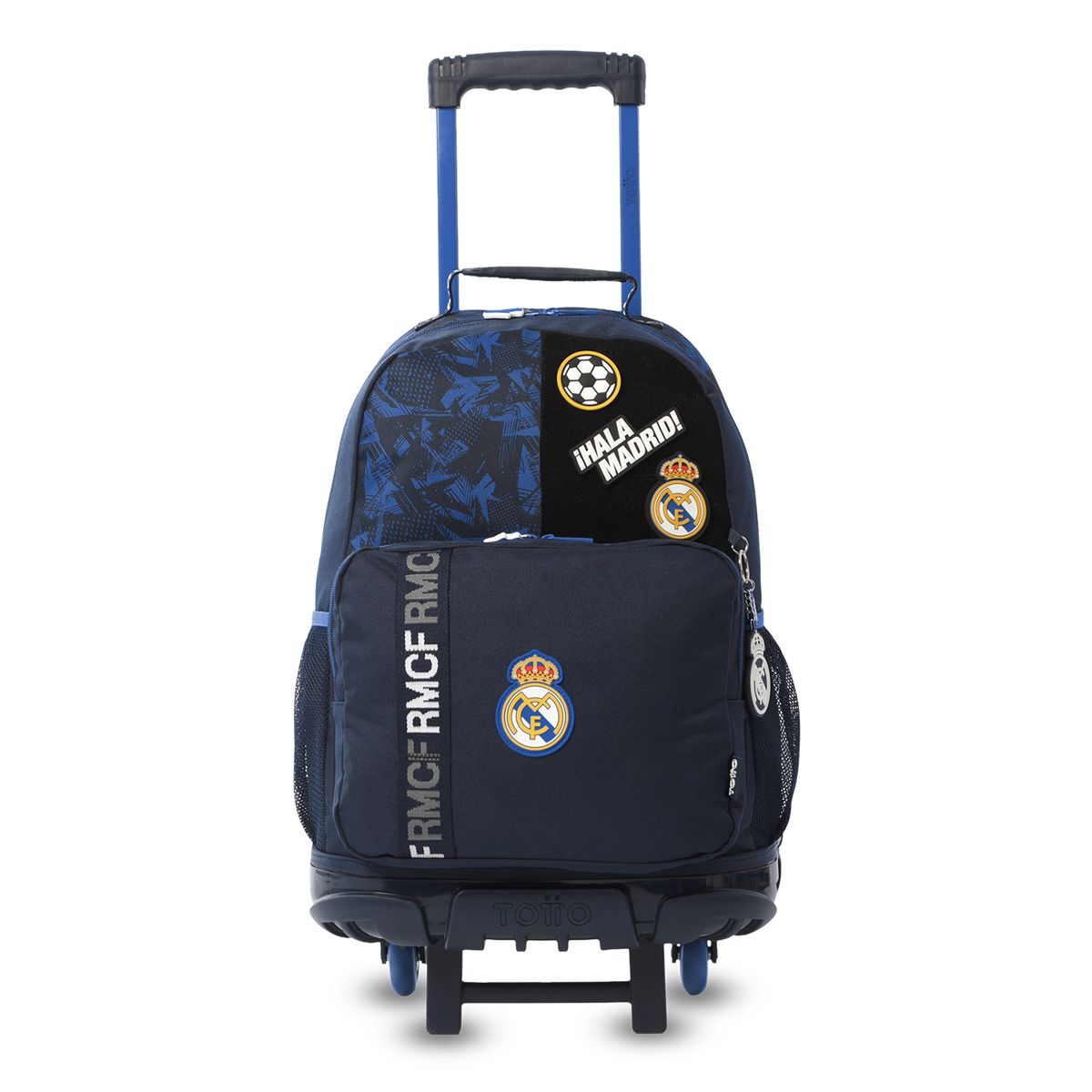 TOTTO - Morral Mochila Escolar Ruedas Real Madrid L Niño Azul Totto