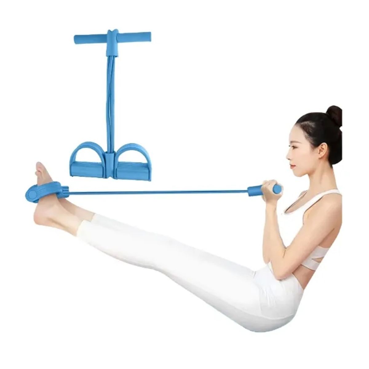 GENERICO - Cuerda Elastica para Abdominales Tensora Multifuncional con Asa Entrenamiento