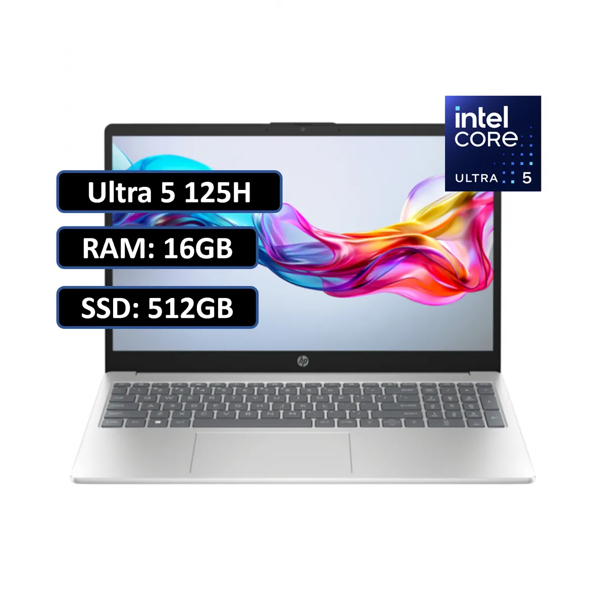 HP - PORTATIL HP 15 Intel Core Ultra 5-125H RAM 8GB SSD 512GB FHD 15.6 WIN11 HOME
