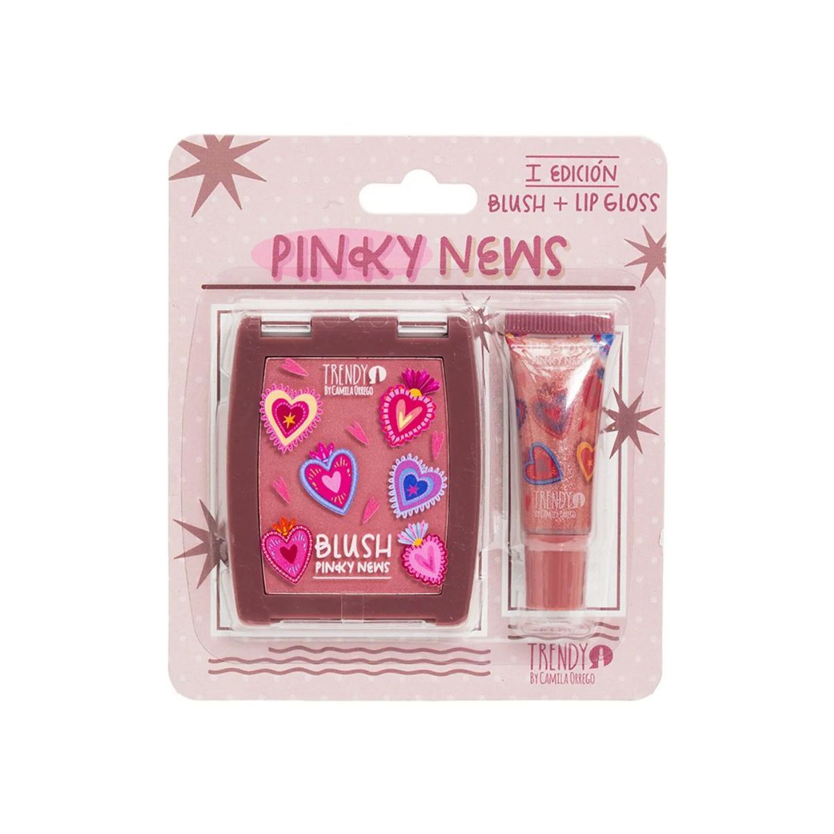 TRENDY - Kit Gloss Y Rubor Trendy Labios Brillante Mejillas Perfectas Tono 2